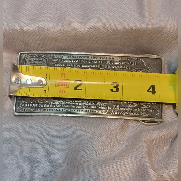 Vtg 1975 Levi Strauss & Co. Bergamot Brass Works Belt Buckle. Made In USA - Picture 4 of 8